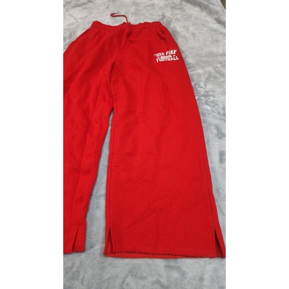 Victoria's Secret Small Red Game Day Ivy Fleece Wide-Leg Split-Hem Sweatpants - Picture 8 of 12